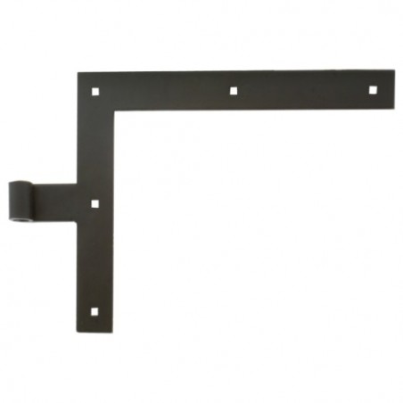 AMIG 12646  
 Gozne escuadra simple 4100  
 400 x 240 x 4 mm  
 Acero  
 Negro - Izquierda