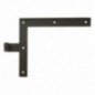 AMIG 12646  
 Gozne escuadra simple 4100  
 400 x 240 x 4 mm  
 Acero  
 Negro - Izquierda