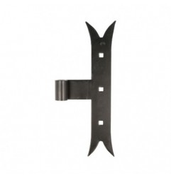 AMIG 12663  
 Gozne T gótico 4400  
 240 x 35 x 4 mm  
 Acero  
 Negro