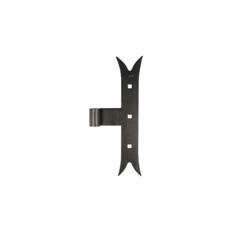 AMIG 12663  
 Gozne T gótico 4400  
 240 x 35 x 4 mm  
 Acero  
 Negro
