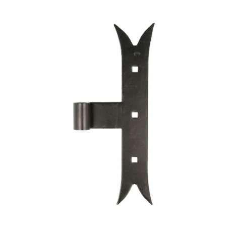 AMIG 12663  
 Gozne T gótico 4400  
 240 x 35 x 4 mm  
 Acero  
 Negro