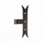 AMIG 12663  
 Gozne T gótico 4400  
 240 x 35 x 4 mm  
 Acero  
 Negro