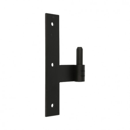 AMIG 12683  
 Pernio T simple 5100  
 200 x 35 x 4 mm  
 Acero  
 Negro - Izquierda