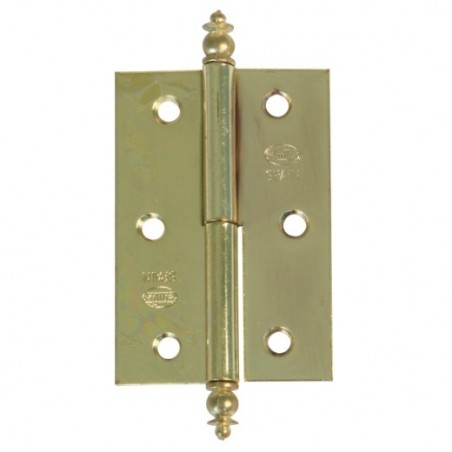 AMIG 128  
 Bisagra 541  
 60 x 41 x 1,2 mm  
 Acero  
 Latonado barnizado - Izquierda