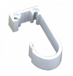 AMIG 1305  
 Soporte tubo armario 5  
 Ø16 mm  
 Aluminio  
 Blanco