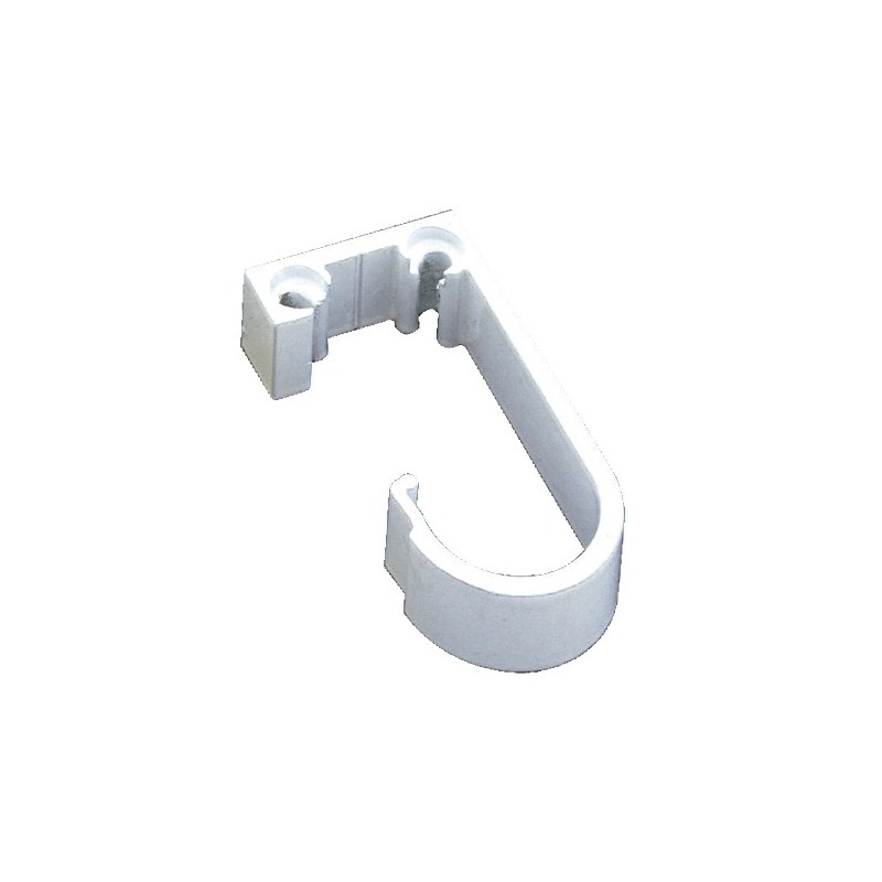 AMIG 1307  
 Soporte tubo armario 6  
 Ø20 mm  
 Aluminio  
 Blanco
