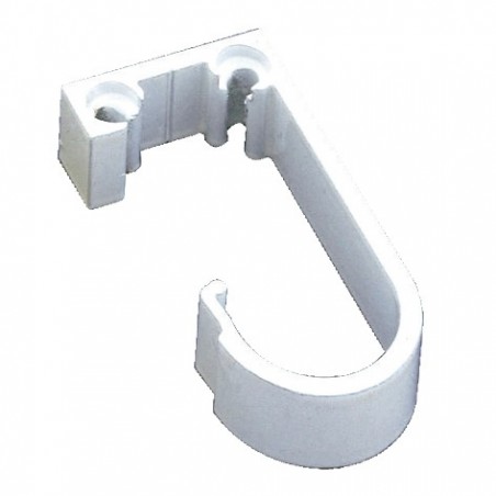 AMIG 1307  
 Soporte tubo armario 6  
 Ø20 mm  
 Aluminio  
 Blanco