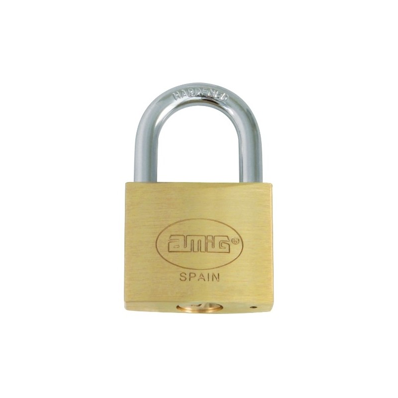 AMIG 1325   Candado 1   15 mm   Latón   Mate