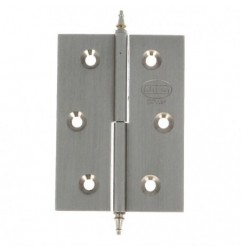 AMIG 13346  
 Bisagra 1006  
 70 x 50 x 2 mm  
 Latón  
 Cromado mate - Derecha