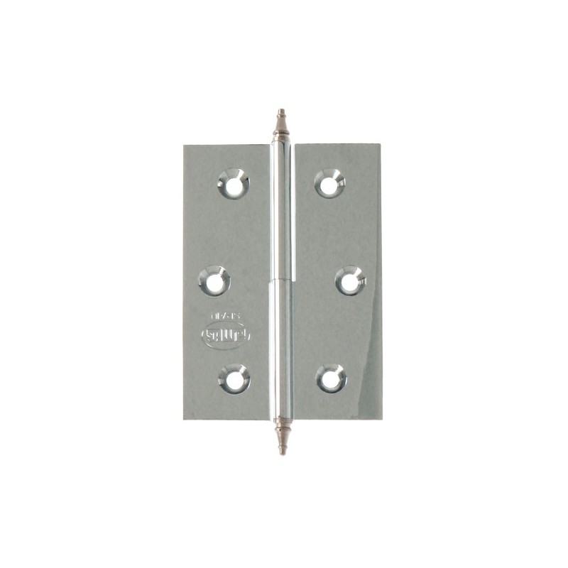 AMIG 13348  
 Bisagra 1006  
 60 x 40 x 2 mm  
 Latón  
 Cromado brillo - Derecha