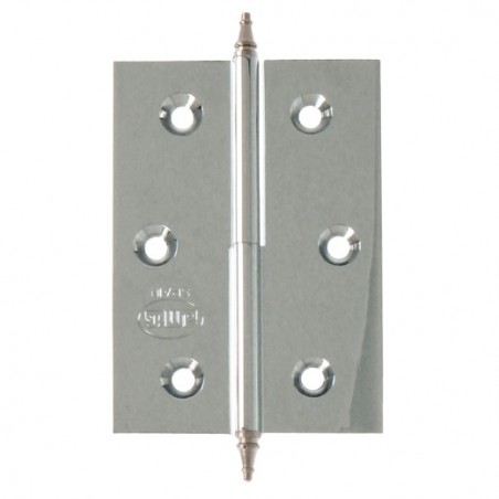 AMIG 13351  
 Bisagra 1006  
 70 x 50 x 2 mm  
 Latón  
 Cromado brillo - Izquierda