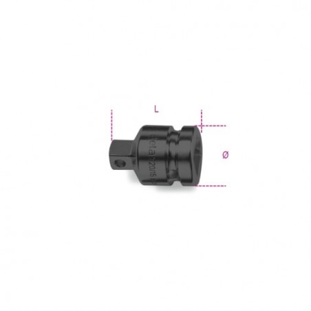 720/15 Adaptador de impacto con cuadrado hembra de 1/2&quot, y macho de 3/8&quot,