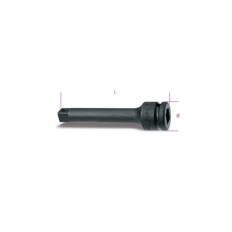 720/21 Alargadera de impacto con cuadrado macho y hembra de 1/2&quot,
