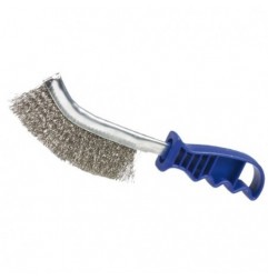 AMIG 13727  
 Cepillo manual con mango 33300  
 255 x 123 x 16 x 28 mm  
 Acero inoxidable  
 Mate