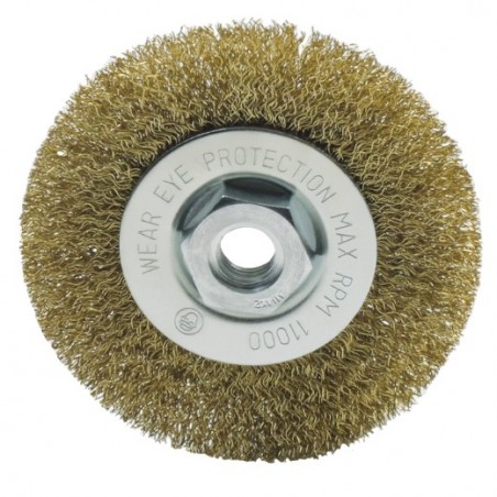 AMIG 13747  
 Cepillo circular 34210  
 4H x 100 x 0,3 x 22 mm  
 Acero  
 Latonado