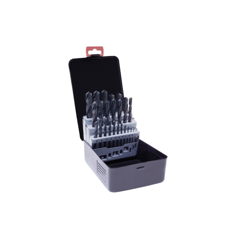 AMIG 13842  
 Estuche brocas HSS DIN 338 20102  
 Ø1-13 x 0,5  
 Acero rápido  
 DIN 338