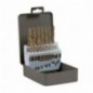 AMIG 13890  
 Estuche brocas HSSCO DIN 338 20203  
 Ø1-10 x 0,5  
 Acero rápido al cobalto  
 DIN 338