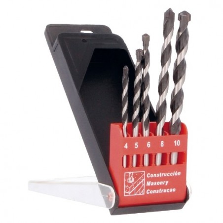 AMIG 13911  
 Estuche brocas pared 21405  
 Ø4-5-6-8-10  
 Punta en carburo de tungsteno  
 Standard