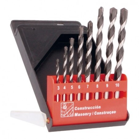 AMIG 13912  
 Estuche brocas pared 21406  
 Ø3-10 x 1  
 Punta en carburo de tungsteno  
 Standard