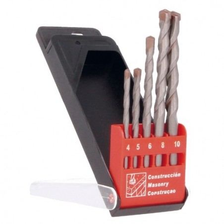 AMIG 13943  
 Estuche brocas pared 21505  
 Ø4-5-6-8-10  
 Punta en carburo de tungsteno  
 Profesional