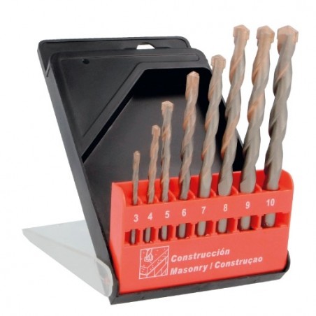 AMIG 13944  
 Estuche brocas pared 21506  
 Ø3-10 x 1  
 Punta en carburo de tungsteno  
 Profesional