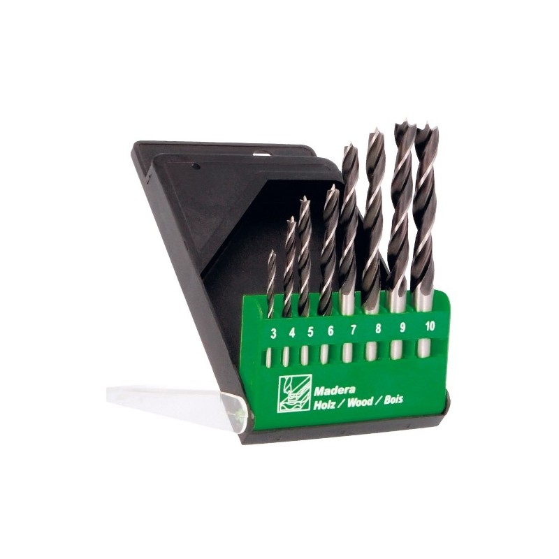 AMIG 14011  
 Estuche brocas madera 22606  
 Ø3-10 x 1  
 Cromo vanadio (Cr-V)