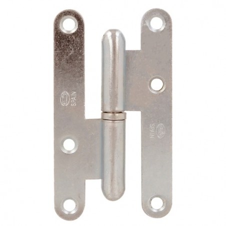AMIG 14063  
 Pernio 405  
 95 x 52 x 2 mm  
 Acero  
 Zincado - Izquierda