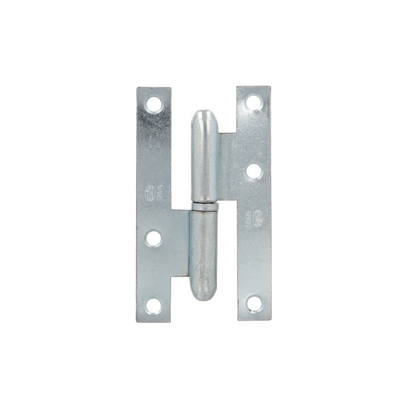 AMIG 14064  
 Pernio 403  
 95 x 52 x 2 mm  
 Acero  
 Zincado - Derecha