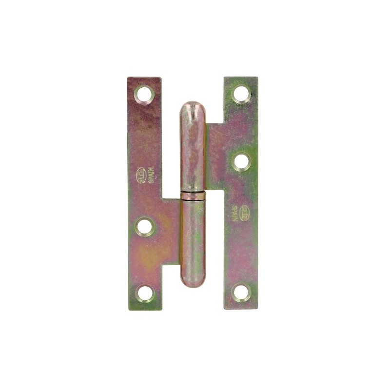 AMIG 14099  
 Pernio 403  
 95 x 52 x 2 mm  
 Acero  
 Bicromatado - Izquierda