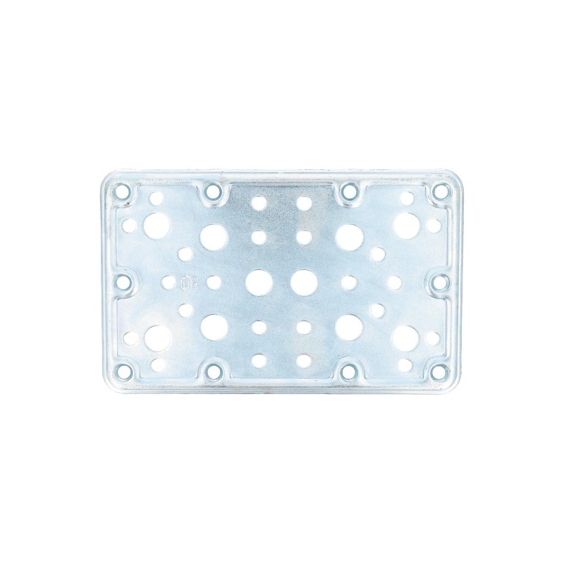 AMIG 14115  
 Placa 504  
 160 x 100 x 2,2 mm  
 Acero  
 Zincado