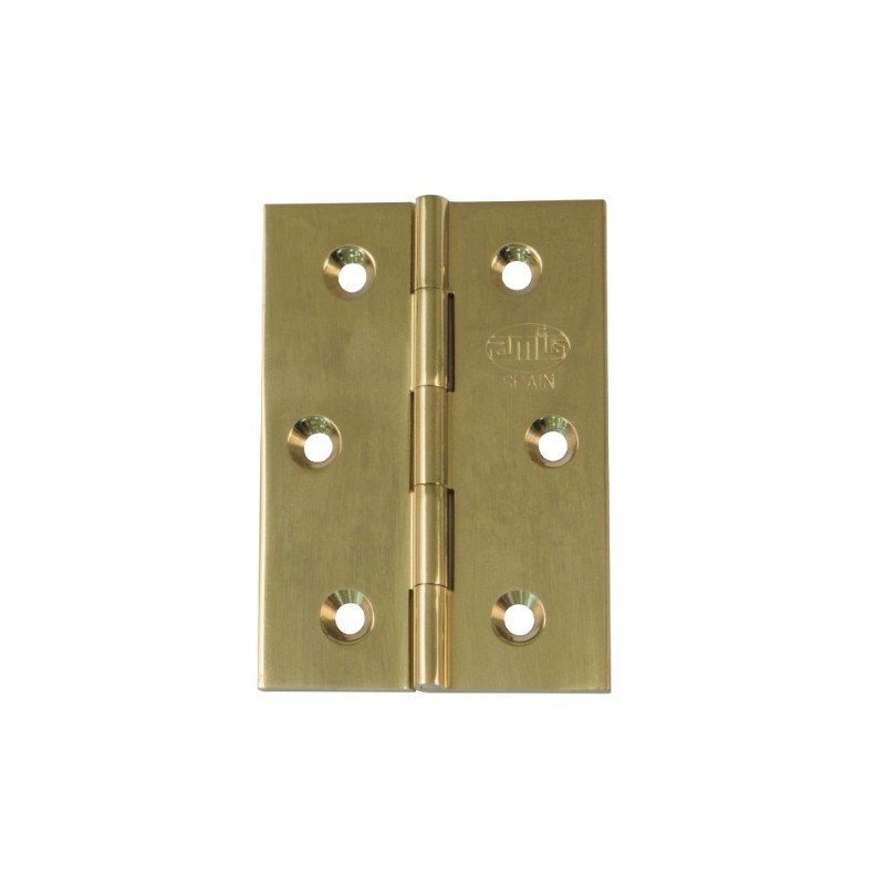 AMIG 14162  
 Bisagra 1002  
 60 x 40 x 2 mm  
 Latón  
 Pulido