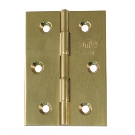 AMIG 14162  
 Bisagra 1002  
 60 x 40 x 2 mm  
 Latón  
 Pulido