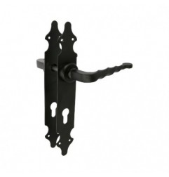 AMIG 14173  
 Manilla con placa 101PB  
 280 x 44 mm  
 Placa de acero, Tirador de zamak  
 Negro