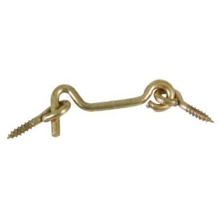AMIG 14186  
 Aldabilla 5  
 Ø4 x 120 mm  
 Acero  
 Latonado barnizado