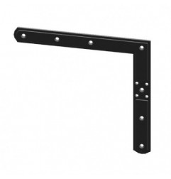 AMIG 14215  
 Escuadra 3092  
 220 x 220 mm  
 Acero  
 Negro - Derecha