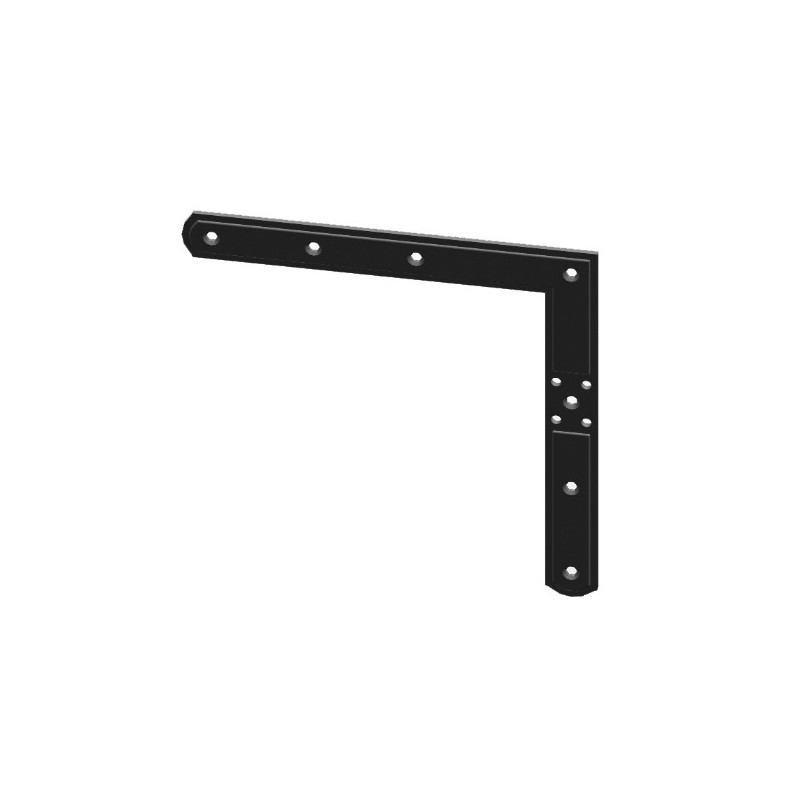 AMIG 14215  
 Escuadra 3092  
 220 x 220 mm  
 Acero  
 Negro - Derecha