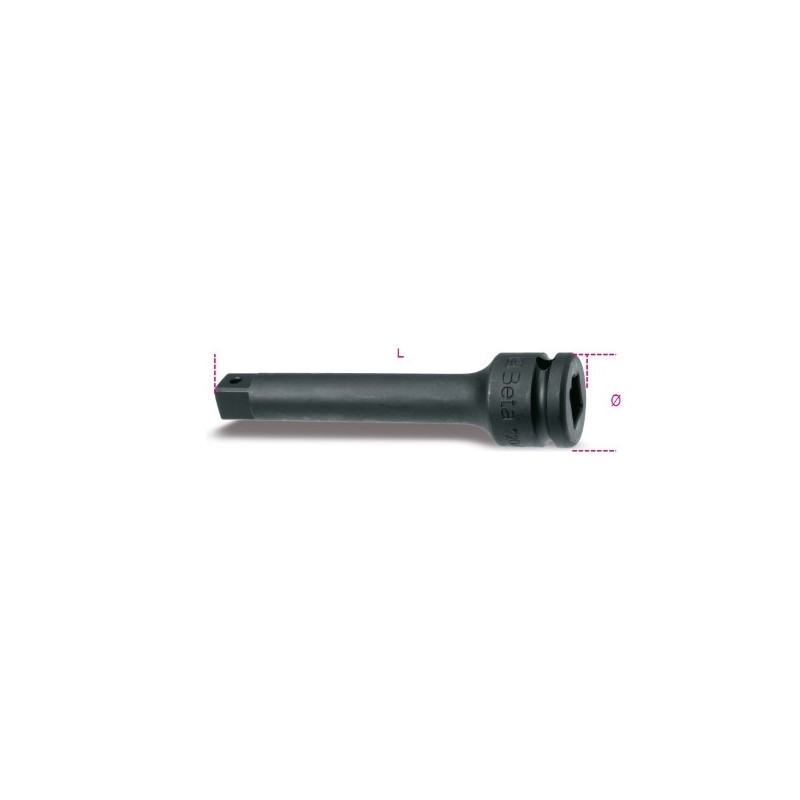728/22 Alargadera de impacto con cuadrado macho y hembra de 3/4&quot,