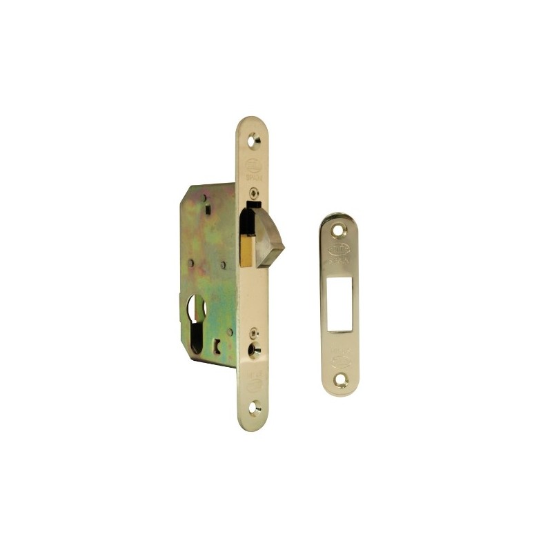 AMIG 14330  
 Cerradura 501  
 40 mm  
 Acero  
 Latonado barnizado