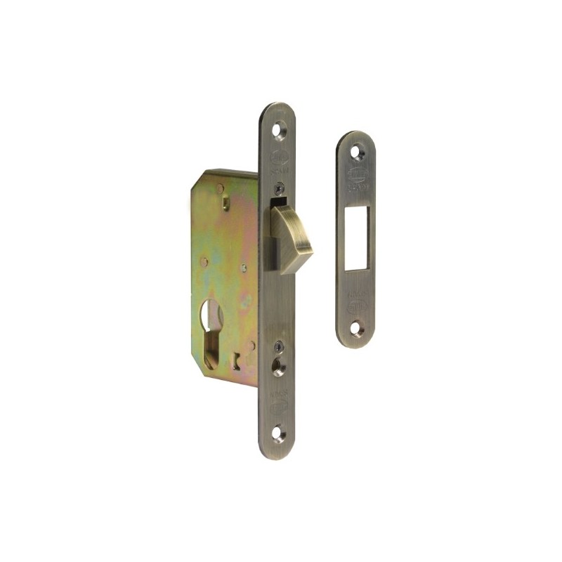 AMIG 14332  
 Cerradura 501  
 40 mm  
 Acero  
 Cuero