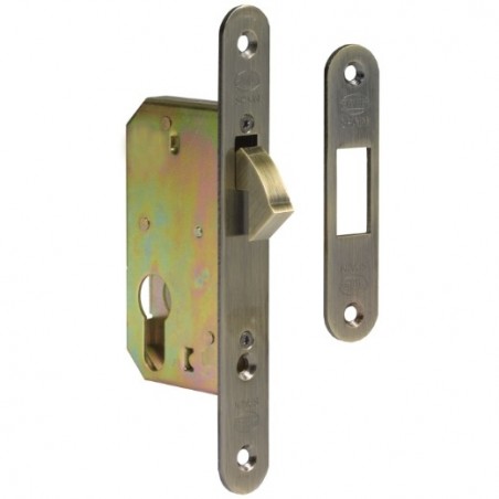AMIG 14332  
 Cerradura 501  
 40 mm  
 Acero  
 Cuero