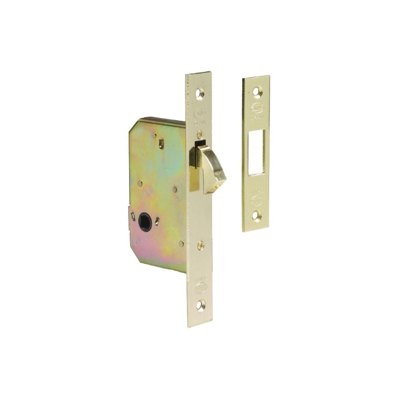 AMIG 14341  
 Cerradura 510  
 45 mm  
 Acero  
 Latonado barnizado