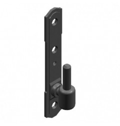 AMIG 14453  
 Pernio fijo con placa 2984  
 140 x 24 x 26 mm  
 Acero  
 Negro