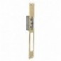 AMIG 14480  
 Cerradero eléctrico 40  
 250 x 25 x 3 mm  
 Acero  
 Latonado barnizado
