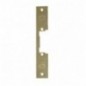 AMIG 14485  
 Frente cerradero 15  
 150 x 25 x 3 mm  
 Acero  
 Latonado barnizado