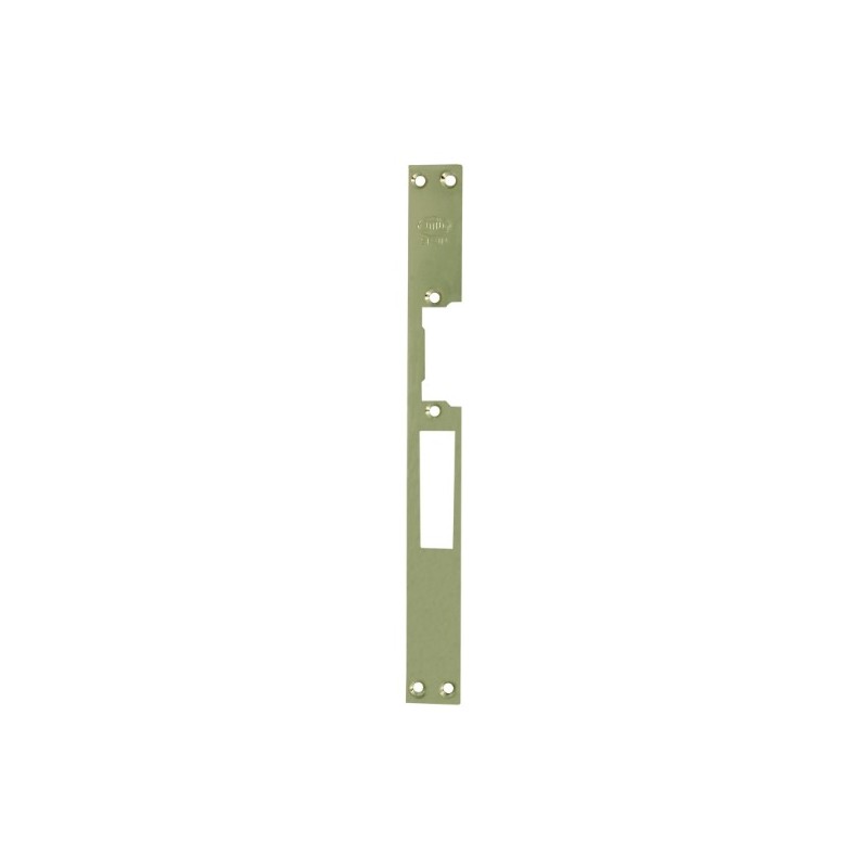 AMIG 14493  
 Frente cerradero 35  
 250 x 25 x 3 mm  
 Acero  
 Latonado barnizado