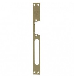 AMIG 14497  
 Frente cerradero 45  
 250 x 25 x 3 mm  
 Acero  
 Latonado barnizado
