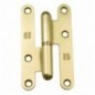 AMIG 14553  
 Pernio 405C  
 95 x 52 x 2 mm  
 Acero  
 Latonado barnizado mate - Derecha