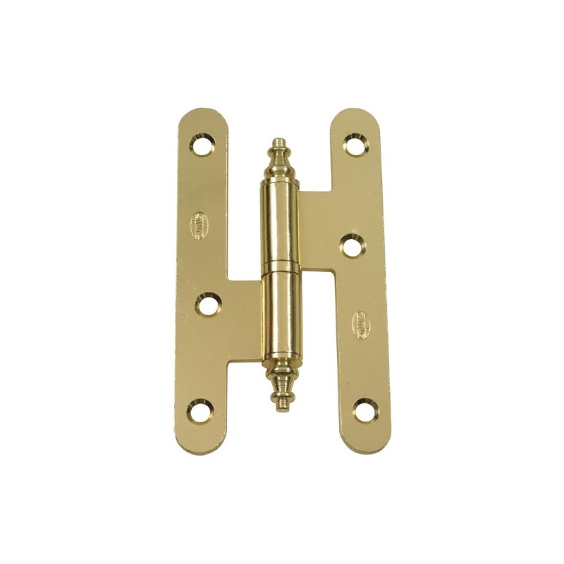 AMIG 14559  
 Pernio 408C  
 95 x 52 x 2 mm  
 Acero  
 Latonado barnizado mate - Derecha