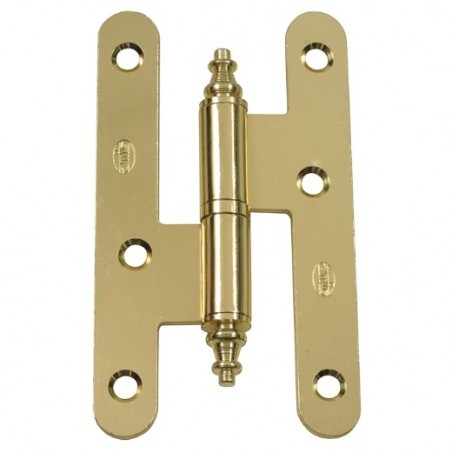 AMIG 14559  
 Pernio 408C  
 95 x 52 x 2 mm  
 Acero  
 Latonado barnizado mate - Derecha