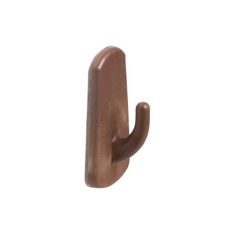 AMIG 14823  
 Colgador adhesivo 208  
 52 x 28 x 21 mm  
 Plástico  
 Marrón